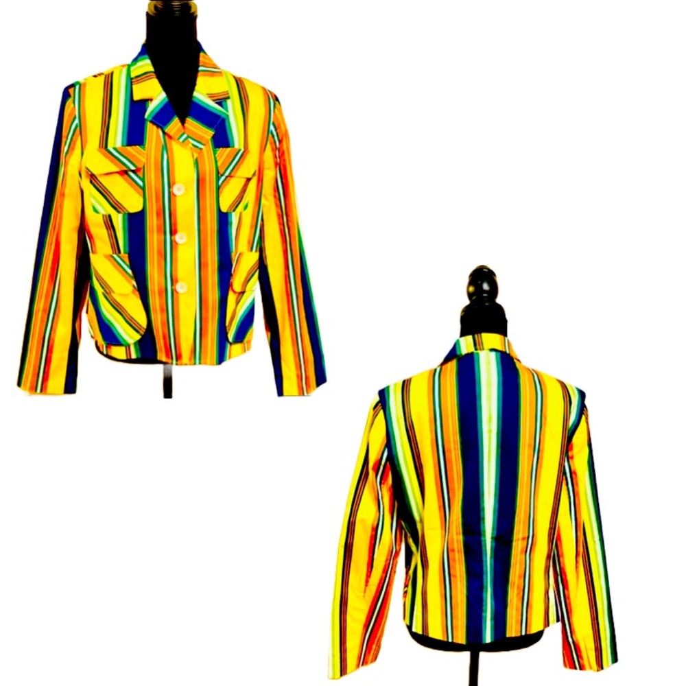 Vintage Harve Benard Striped Jacket 80’s, 90’s Multicolor
